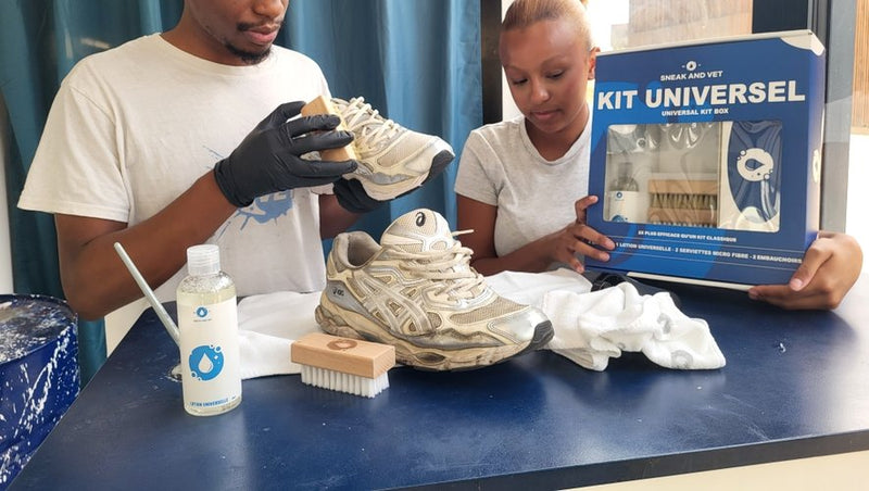Ce Toulousain a créé un kit pour redonner une seconde vie aux baskets : "Les clients ont l’impression de repartir avec une paire neuve"...